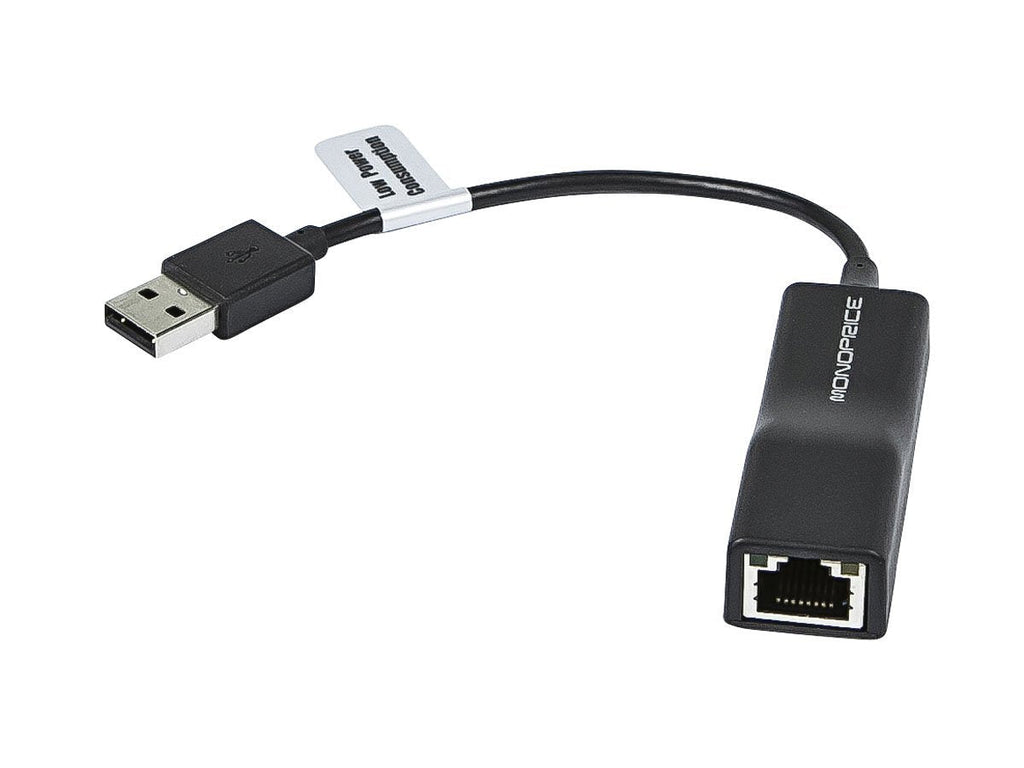 Monoprice USB 2.0 Ultrabook Ethernet Adapter (109466) - LeoForward Australia