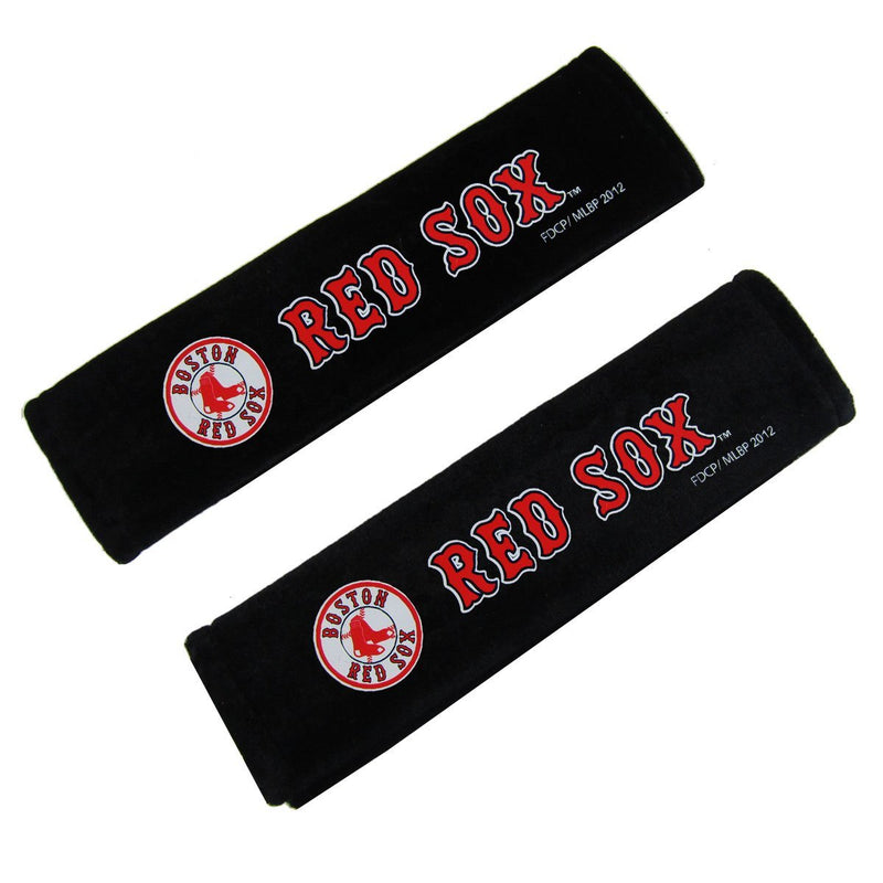  [AUSTRALIA] - Fremont Die MLB Boston Red Sox Seat Belt Pad (Black) Set of 2