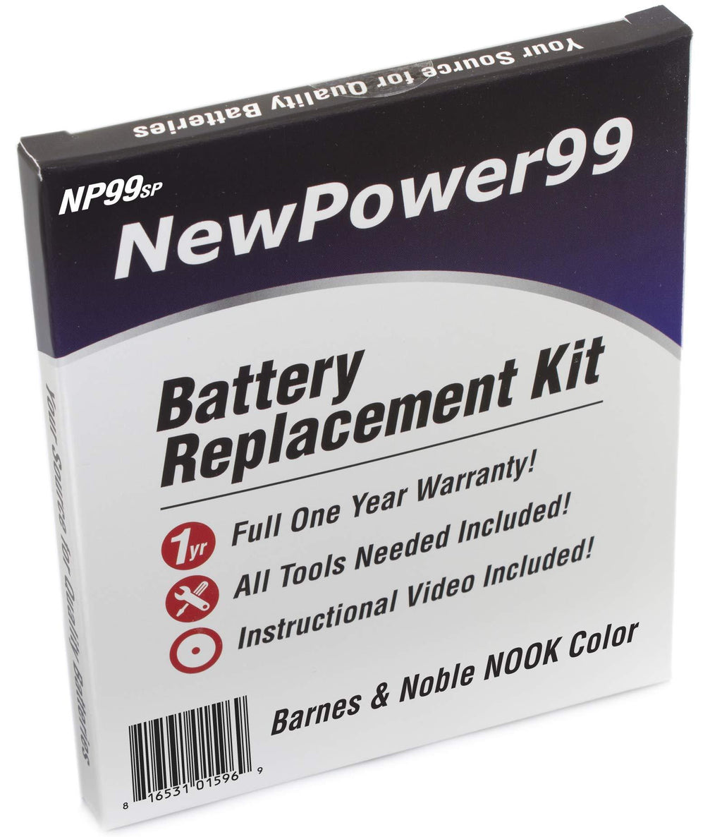  [AUSTRALIA] - Battery Kit for Barnes and Noble Nook Color with Tools, How-to Video and Long Life Battery from NewPower99