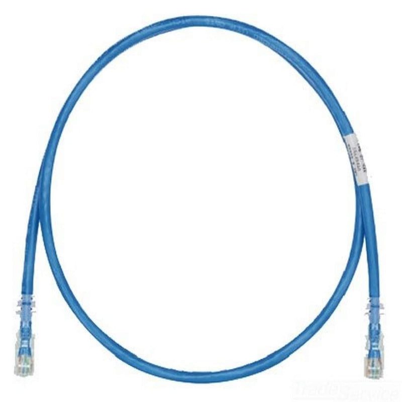 Panduit UTPSP1BUY Category-6 8-Conductor Strain Relief Clear Boot Patch Cord, 1-Feet, Blue - LeoForward Australia