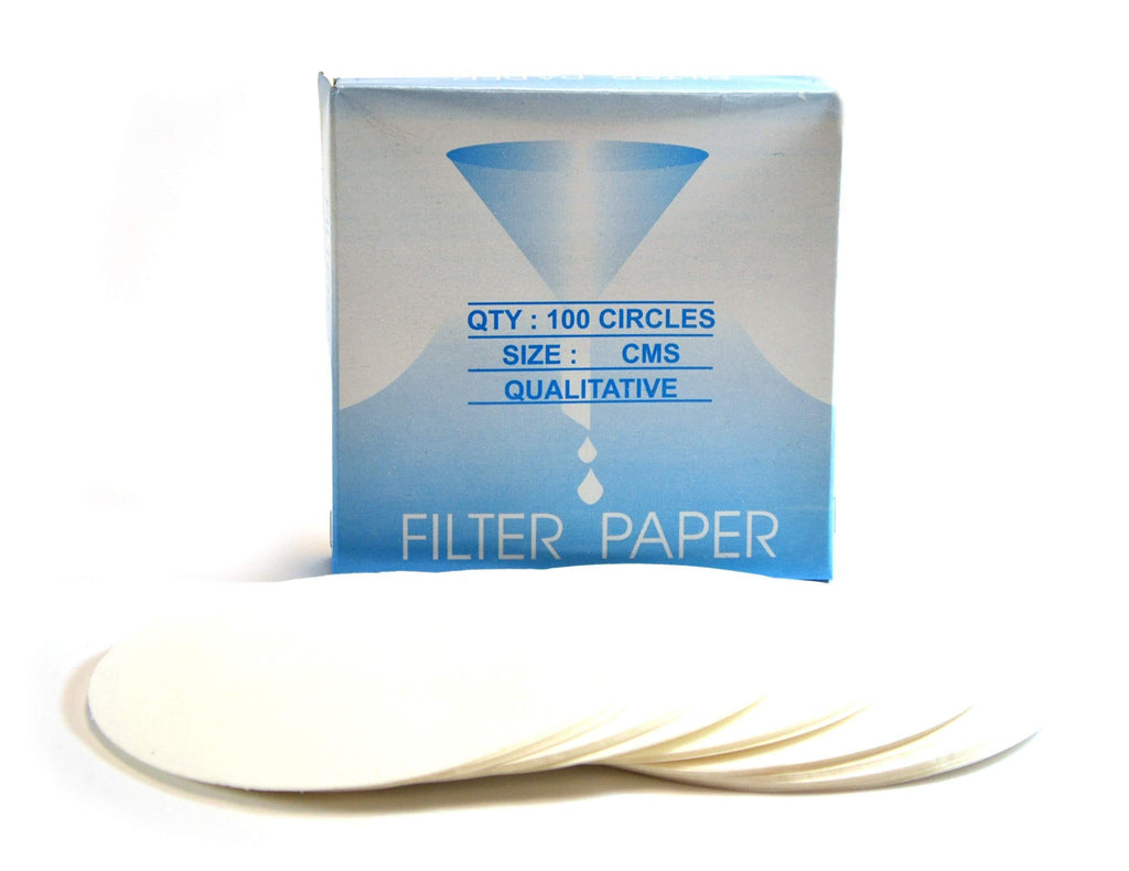Eisco Labs Premium Qualitative Filter Paper, 12.5cm Dia, Medium Speed (85 GSM), 10? (10 Micron) Pore Size - Pack of 100 - LeoForward Australia