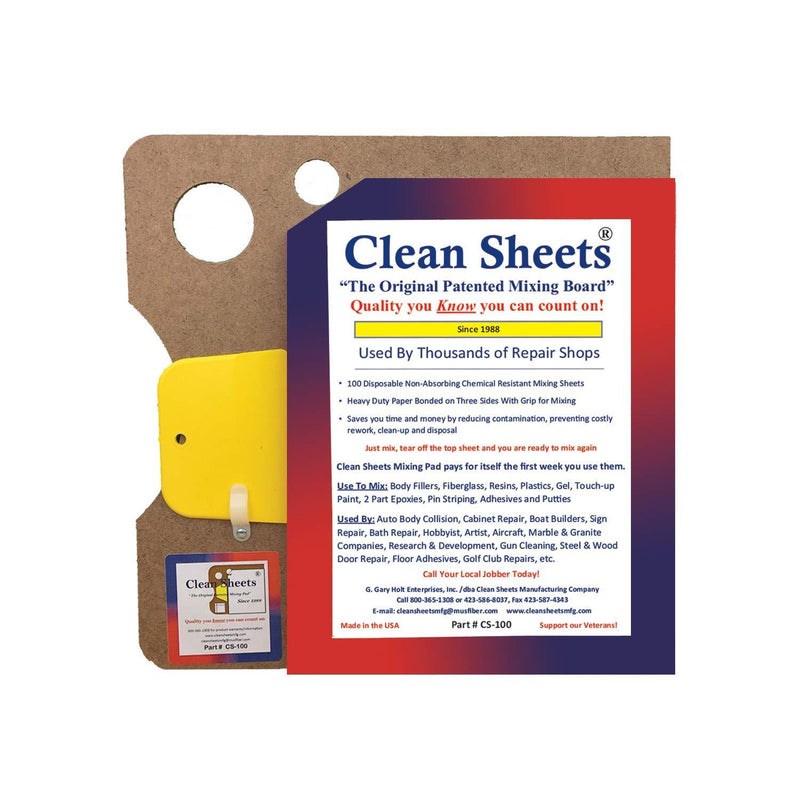  [AUSTRALIA] - Clean Sheets Superior Mixing Pad (12x12) - 100 Disposable Sheets FOR Toughest Job, Clear 8 1/2 X 11