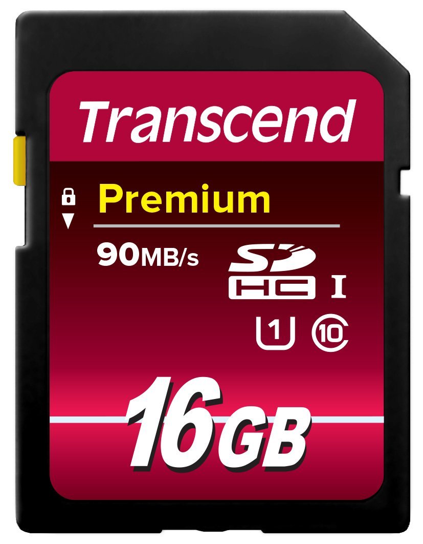  [AUSTRALIA] - Transcend 16GB SDHC Class 10 UHS-1 Flash Memory Card Up to 60MB/s (TS16GSDU1) Standard Packaging