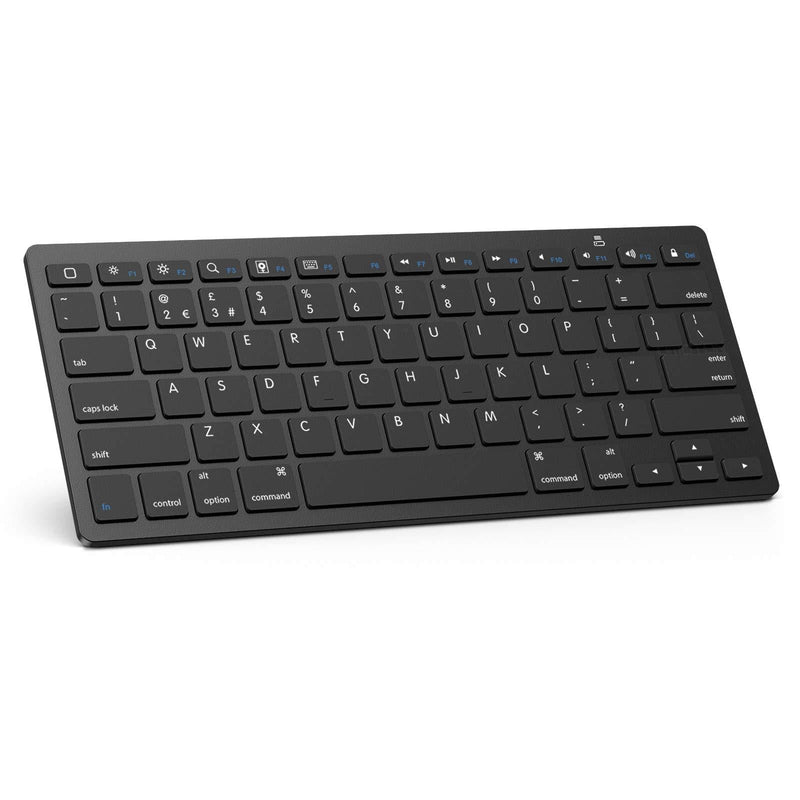  [AUSTRALIA] - OMOTON Ultra-Slim Bluetooth Keyboard Compatible with iPad 10.2(8th/ 7th Generation)/ 9.7, iPad Air 4th Generation, iPad Pro 11/12.9, iPad Mini, and More Bluetooth Enabled Devices, Black