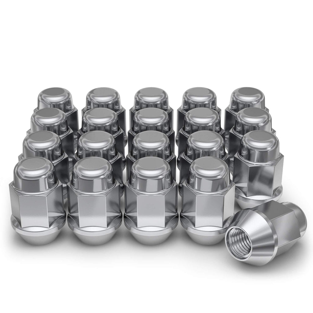 White Knight 1709S-20AM Chrome M14x1.50 Bulge Acorn Lug Nut, (Pack of 20) - LeoForward Australia