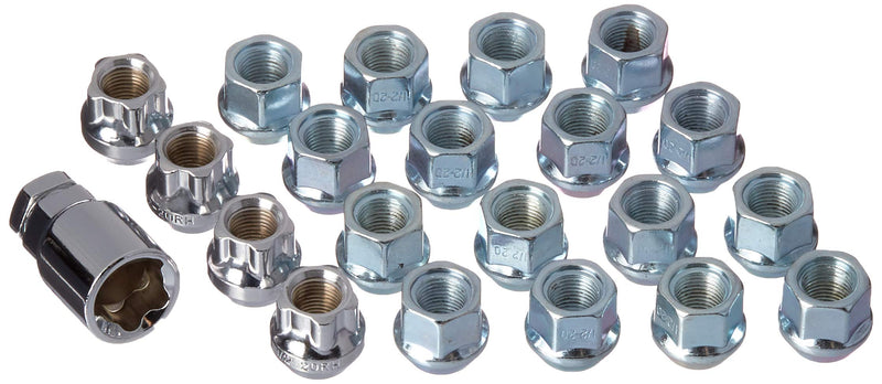  [AUSTRALIA] - White Knight 791304-1SAM Chrome 1/2"-20 Open End Lug Nut Wheel Installation Kit, 20 Pack