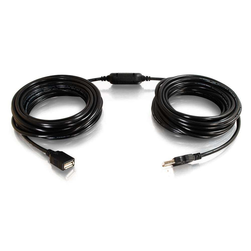  [AUSTRALIA] - C2G USB Long Extension Cable, USB Cable, USB A to A Cable, Black, 25 Feet (7.62 Meters), Cables to Go 38988 USB A Male to A Female