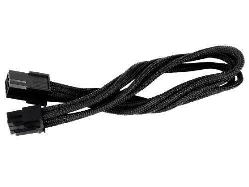 Silverstone Tek Sleeved Extension Power Supply Cable with 1 x 6-Pin to PCI-E 6-Pin Connector (PP07-IDE6B) Black PCI-E (6-Pin) - LeoForward Australia