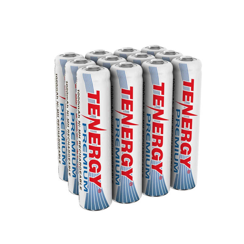 Tenergy Premium Rechargeable AAA Batteries, High Capacity 1000mAh NiMH AAA Batteries, AAA Cell Battery, 12-Pack 12 Pcs - LeoForward Australia