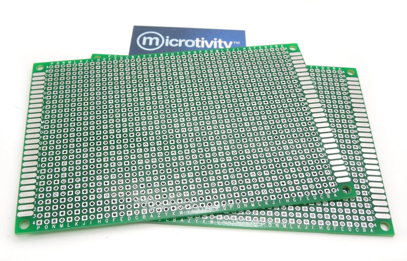 microtivity IM408 Double-Sided Prototyping Board (8x12cm, Pack of 2) - LeoForward Australia