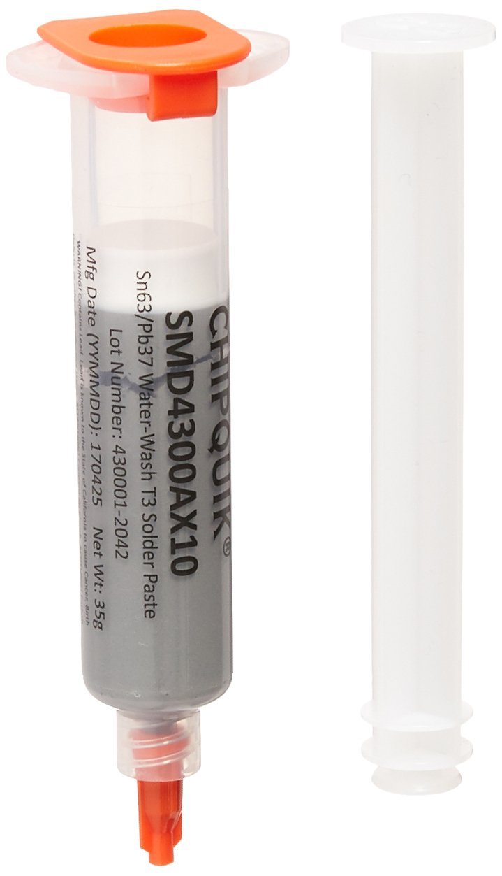  [AUSTRALIA] - Chipquik SMD4300AX10 Solder Paste, 10cc/35 Gram with Syringe, Water Washable