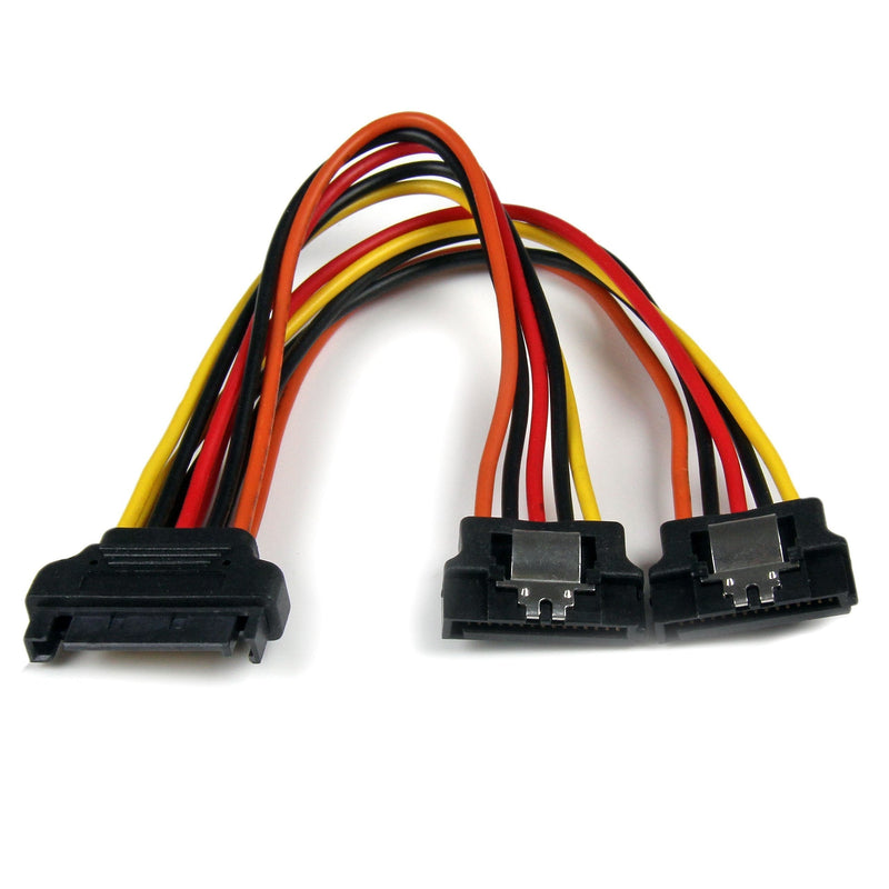 StarTech.com 6in Latching SATA Power Y Splitter Cable Adapter - M/F - 6 inch Serial ATA Power Cable Splitter - SATA Power Y Cable Adapter (PYO2LSATA) Single - LeoForward Australia