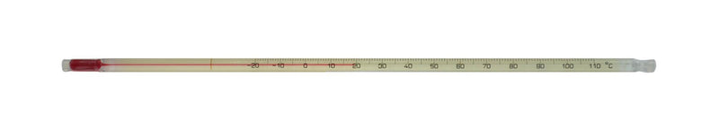 Thermco B200CW3SSC General Laboratory Red Spirit Filled Thermometer, Safety Coated, -10 to 200°C Range, 1°C Division, 76mm Immersion, 305mm Length - LeoForward Australia