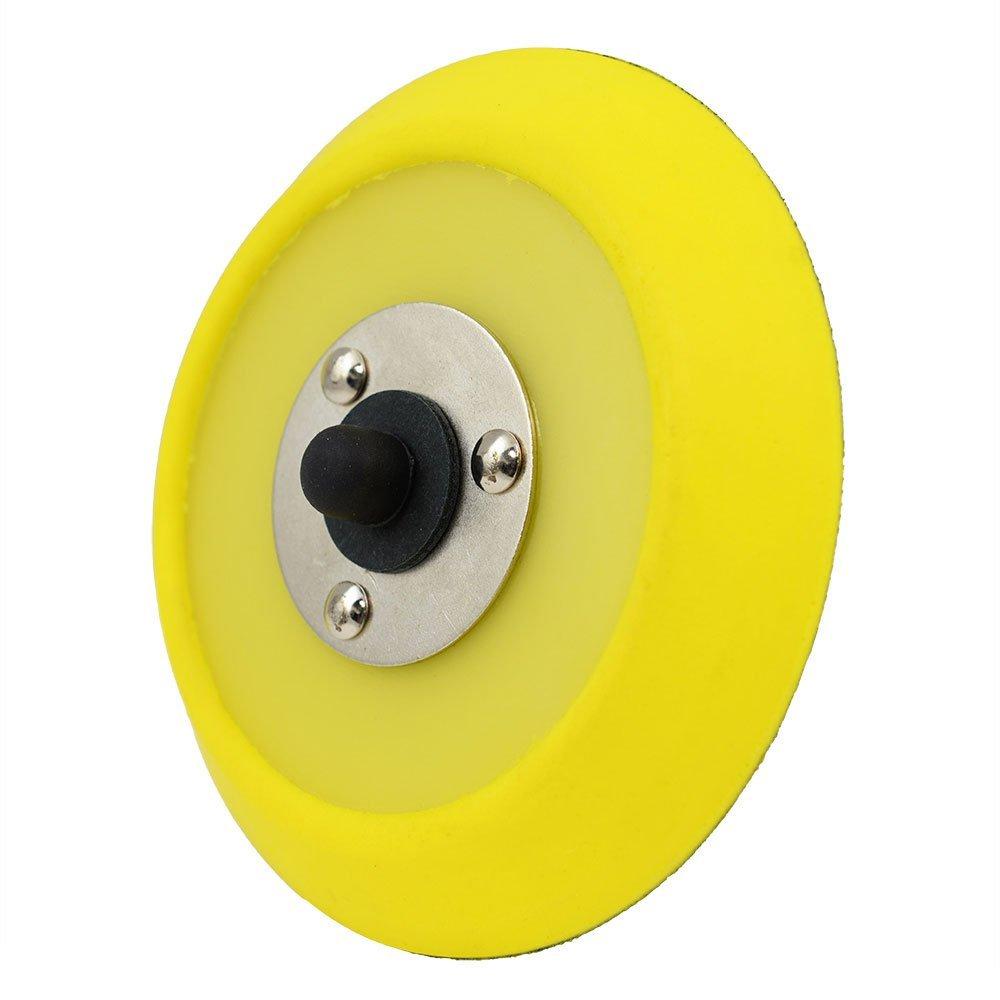  [AUSTRALIA] - Chemical Guys BUFLC_BP_DA_5 Dual-Action Hook and Loop Molded Urethane Flexible Backing Plate (5 Inch) 5 Inch  Dual Action Yellow