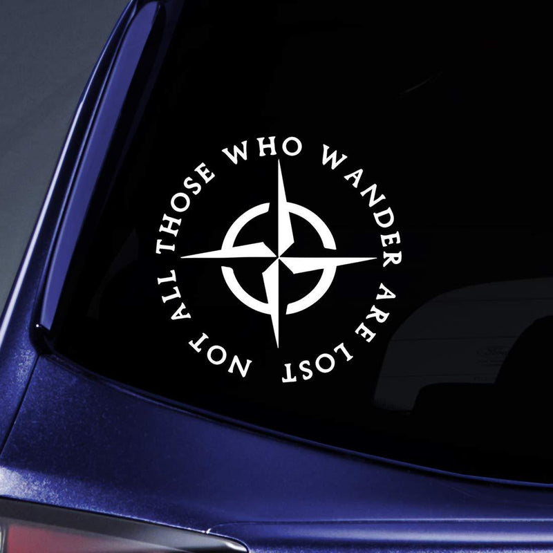  [AUSTRALIA] - Bargain Max Decals LOTR Not All Those Who Wander are Lost Sticker Decal Notebook Car Laptop 5" (White)
