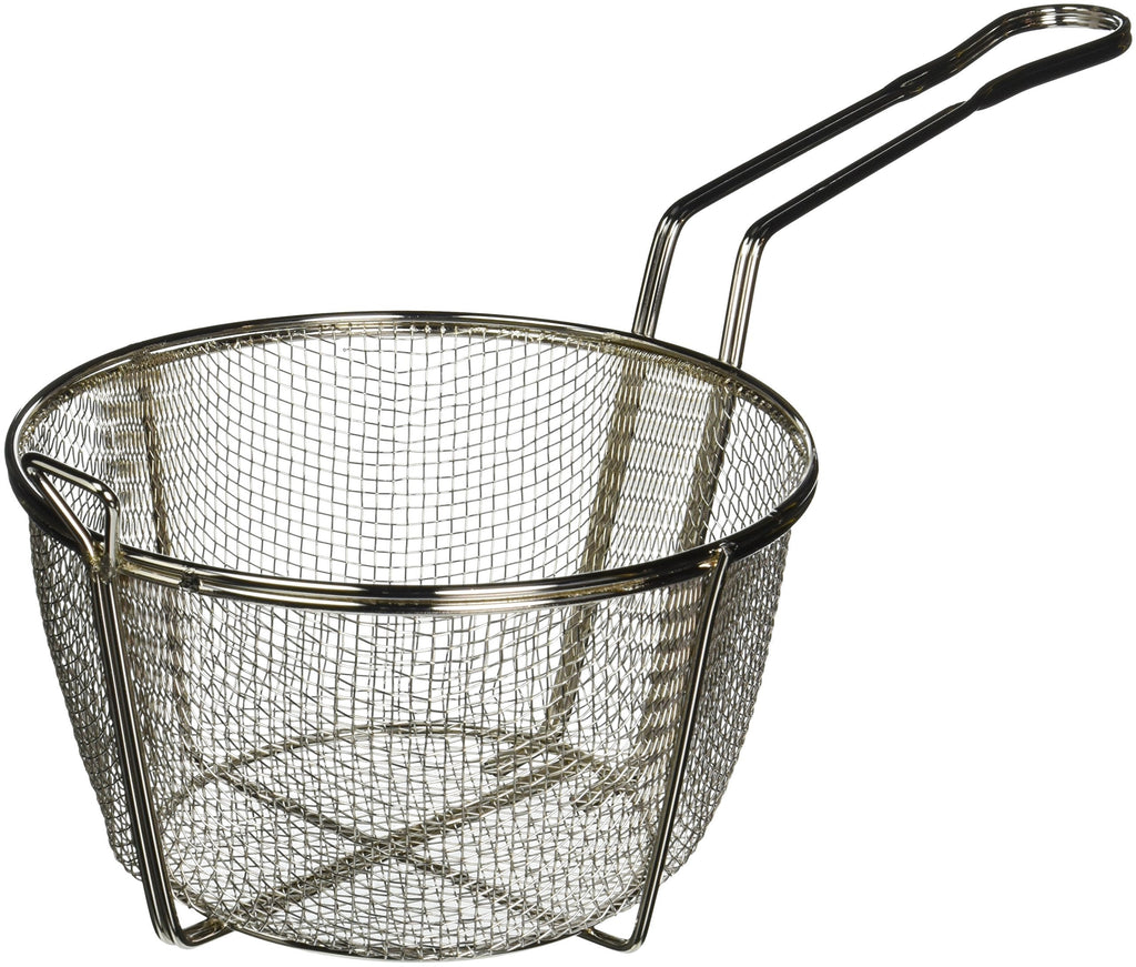  [AUSTRALIA] - Winco FBRS-8 Round Wire Fry Basket, 8-1/2-Inch, 6-Mesh,Nickel,Medium