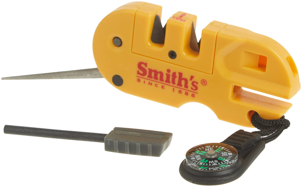 Smith's - S-50364 50364 Pocket Pal X2 Sharpener & Outdoors Tool Yellow - LeoForward Australia