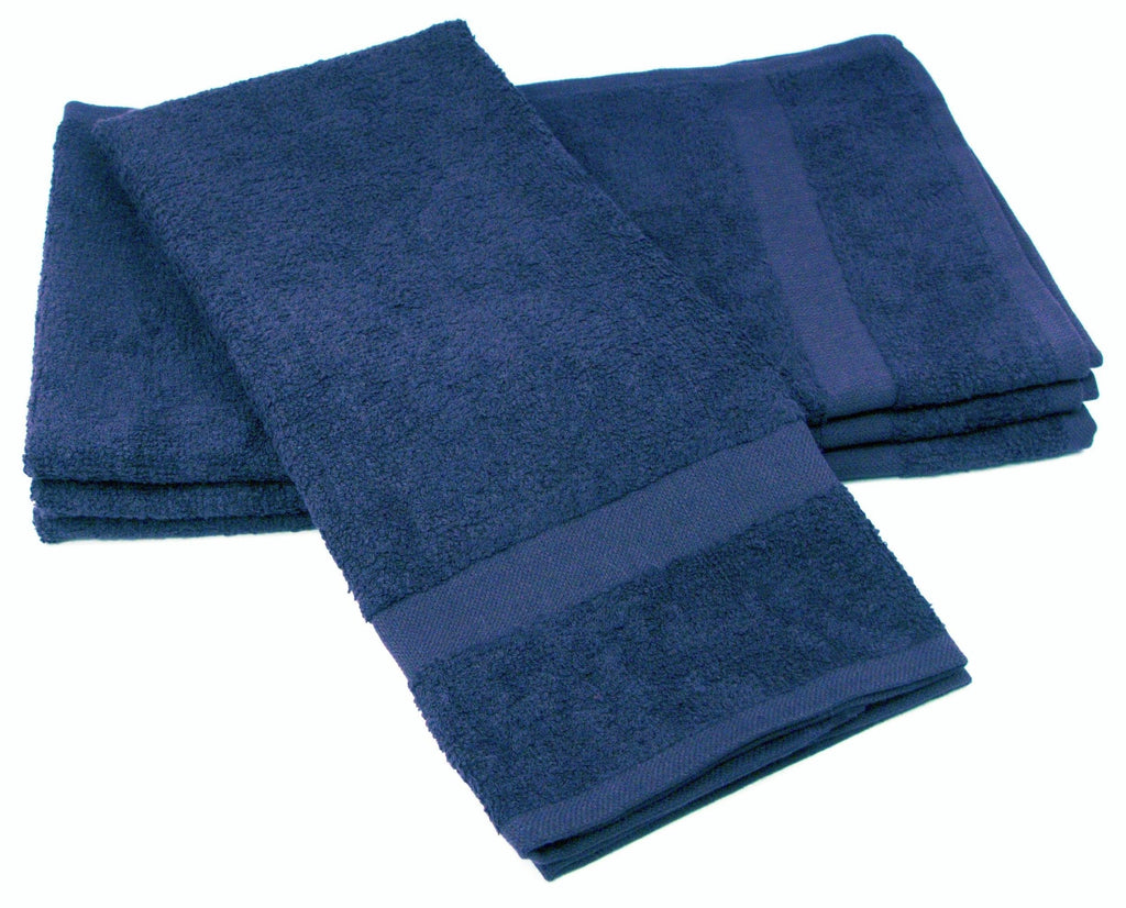  [AUSTRALIA] - Towels by Doctor Joe (DBS-16273-NAVI-6EA-6PK) Safe-2-Bleach Navy Blue 16" x 27" Plush Cotton Salon Towel, (Pack of 6) 16 Inch x 27 Inch, (Pack of 6)