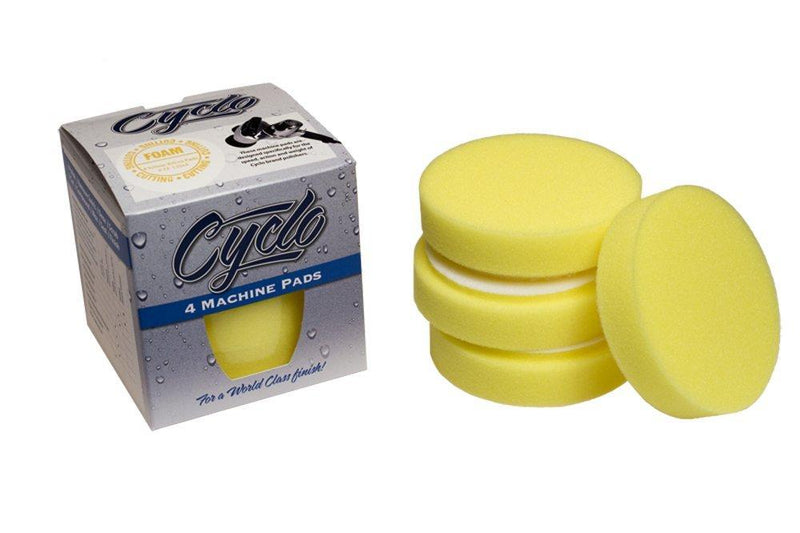  [AUSTRALIA] - Cyclo (72-135x4-4PK) Yellow Fine Foam Cutting Pad with Loop, (Pack of 4)