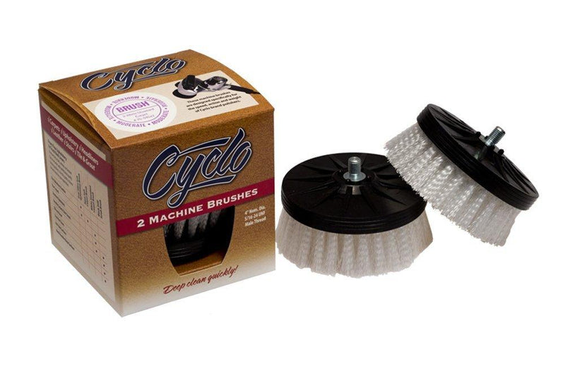  [AUSTRALIA] - Cyclo (76-840x2-2PK) Shampoo Brush with White Soft Bristles, (Pack of 2)
