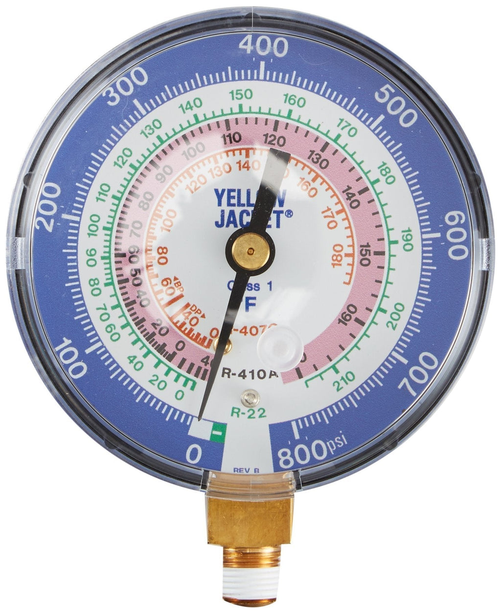  [AUSTRALIA] - Yellow Jacket 49134 Low Side Replacement Gauge, R-22/407C/410A degrees F,Red/blue