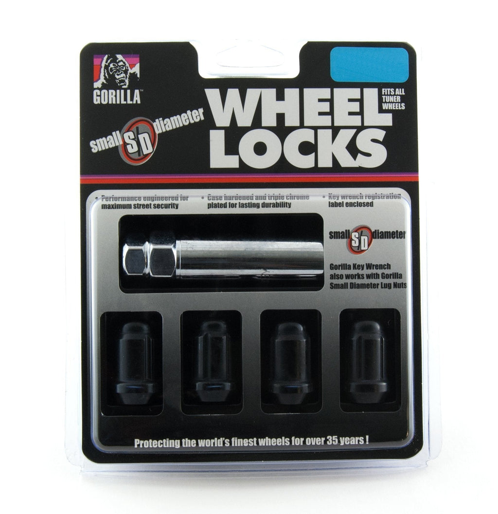 Gorilla Automotive 21631BC Black Chrome Small Diameter Wheel Locks (12mm x 1.50 Thread Size) 12-mm X 1.50 - LeoForward Australia