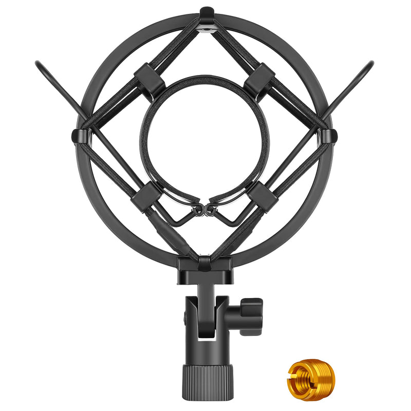  [AUSTRALIA] - Neewer Universal 45MM Microphone Shock Mount for 43MM-46MM Diameter Condenser Mic (Black)