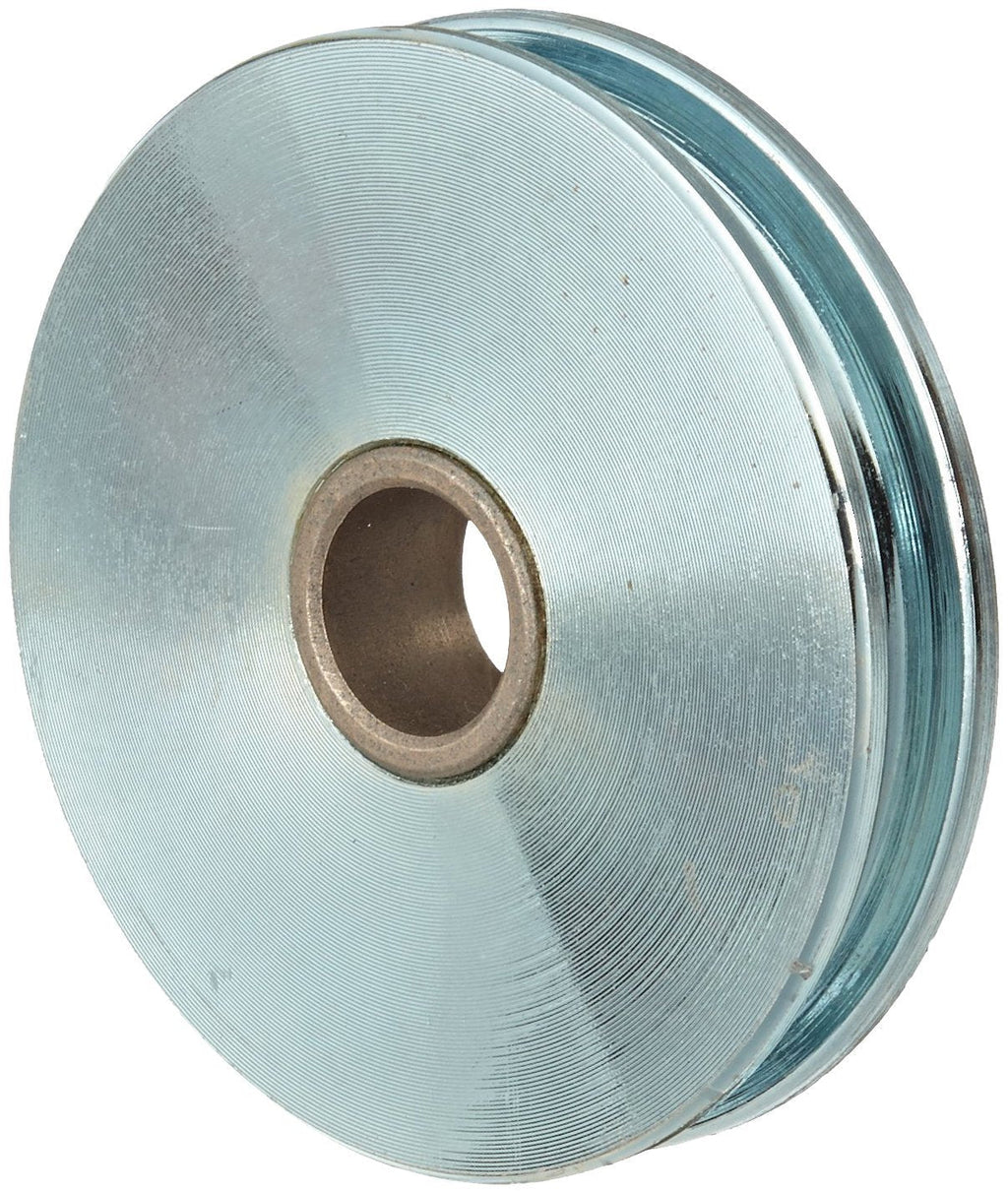 Indusco 75700011 Zinc Plated Steel Replacement Sheave with Bronze Bushed, 685 lbs Working Load Limit, 1/4" Cable Size, 2-1/2" Diameter x 1/2" Bore - LeoForward Australia