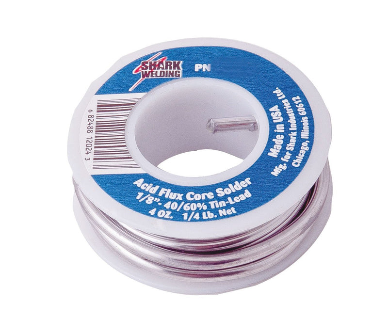  [AUSTRALIA] - Shark Industries Acid Flux Core Solder 1/8" 40/60% - 1/4 Lb Spool