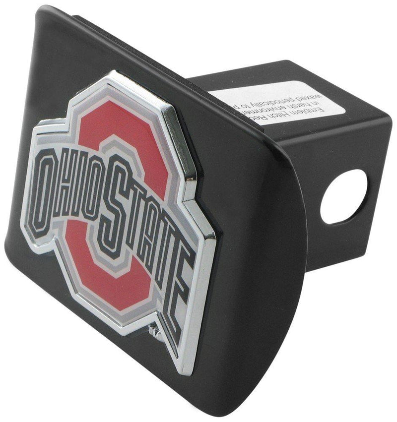  [AUSTRALIA] - Elektroplate Ohio State University Buckeyes Black with Color O Emblem Metal Trailer Hitch Cover Fits 2 Inch Auto Car Truck Receiver with NCAA College Sports Logo