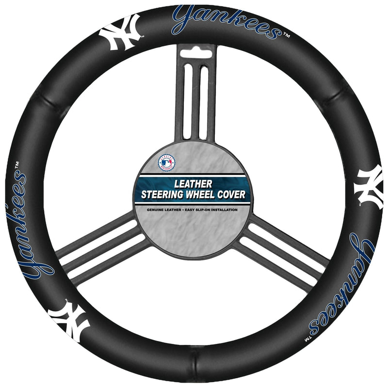  [AUSTRALIA] - Fremont Die MLB Leather Steering Wheel Cover New York Yankees
