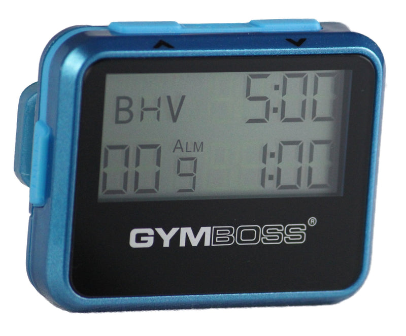 Gymboss Interval Timer and Stopwatch - Teal / Blue Metallic Gloss - LeoForward Australia