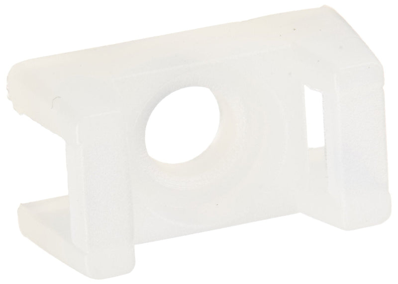  [AUSTRALIA] - Saddle Mount for Cable Tie, 0.16" Slot Width, 0.13 Screw Size, 0.28" Width, 0.23" Height, 0.5" Length, Natural