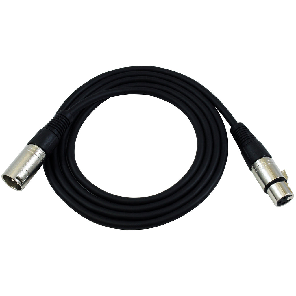  [AUSTRALIA] - GLS Audio 6ft Patch Cable Cord - XLR Male to XLR Female Black Mic Cable - 6' Balanced Snake Cord - Single
