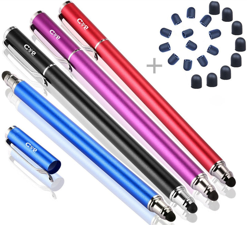 Bargains Depot 2 in 1 Capacitive Stylus(4 pcs) (1Black/Blue/Purple/Red) 1Black/Blue/Purple/Red - LeoForward Australia