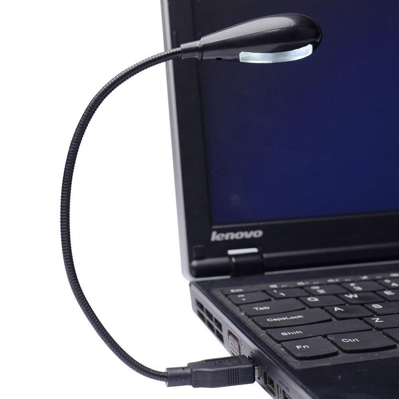 Hanerdun Bright LED USB Lamp Light Reading Lamp for Laptop Flexible Neck Black - LeoForward Australia