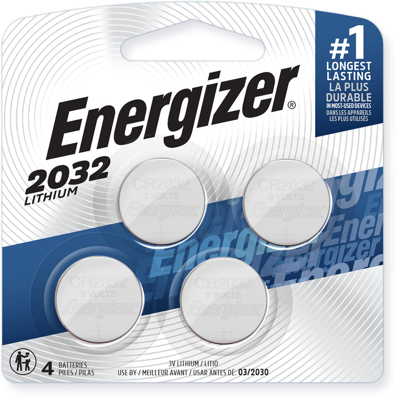 Energizer CR2032 Batteries, 3V Lithium Coin Cell 2032 Watch Battery, (4 Count) 4 Count - LeoForward Australia