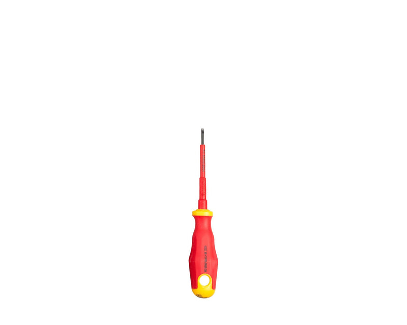 Jonard Tools INS-475 Insulated 1/8" Cabinet-Slotted Screwdriver, 3" 1/8" Slotted, 3" length - LeoForward Australia