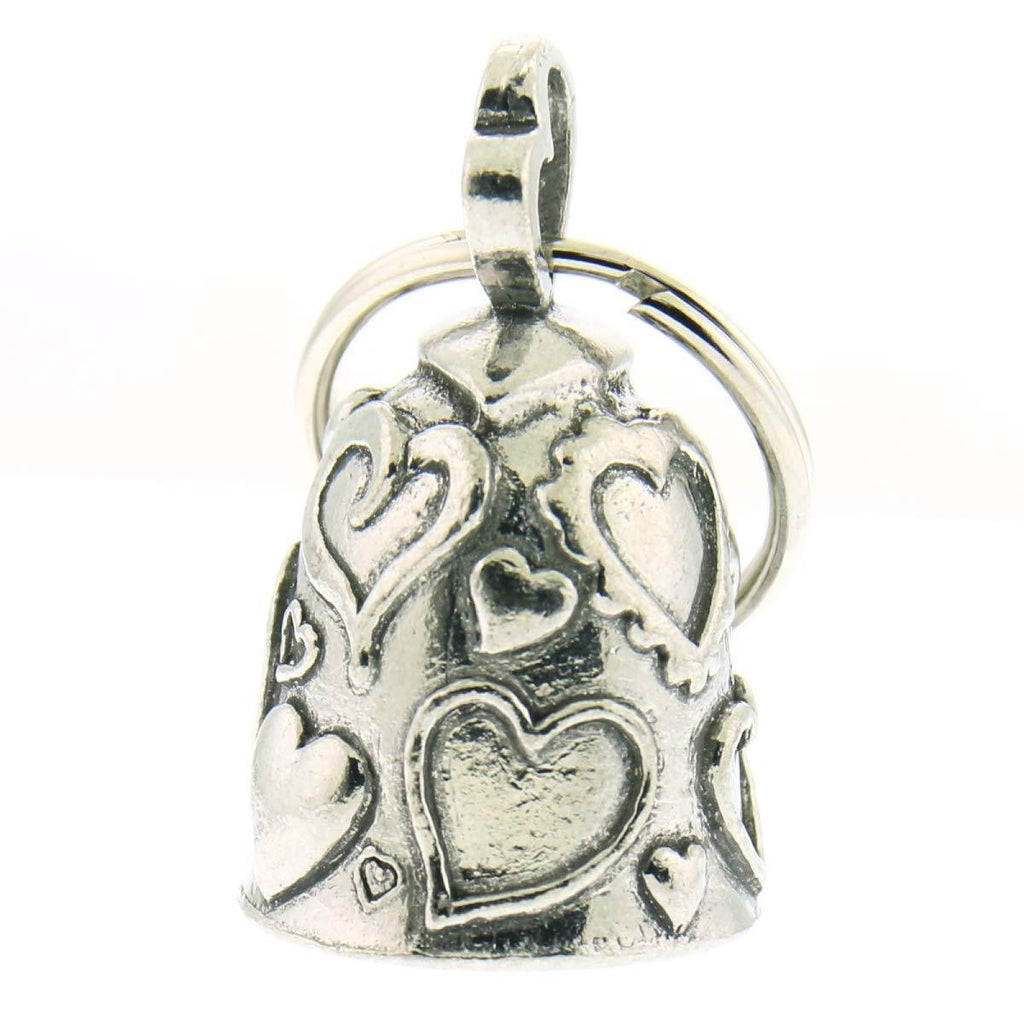 Hot Leathers BEA1043 Silver Hearts Guardian Bell 1x1.5 - LeoForward Australia