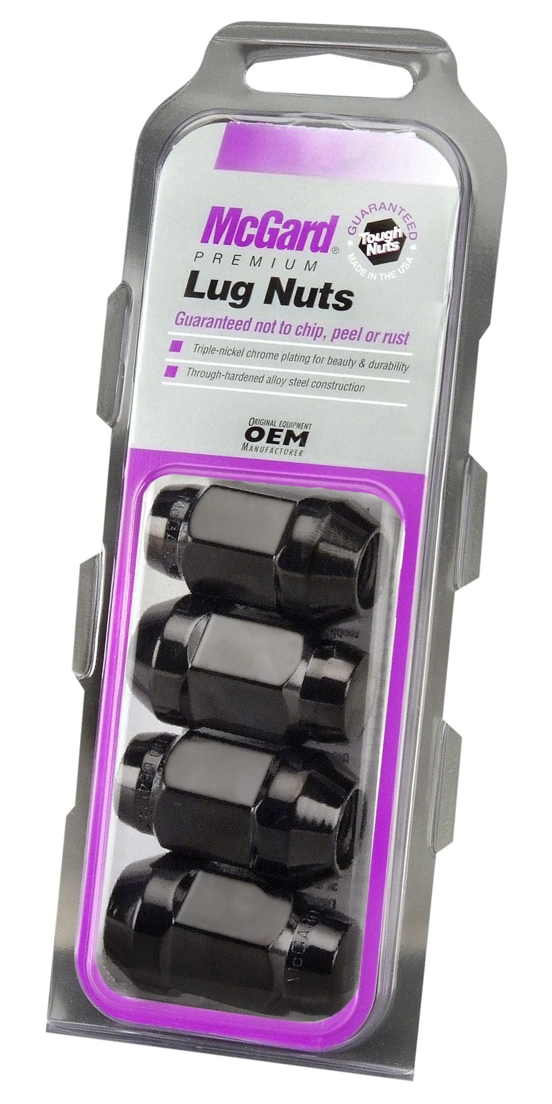 [AUSTRALIA] - McGard 64034 Black (M14 x 1.5 Thread Size) Bulge Cone Seat Style Lug Nut, (Set of 4)