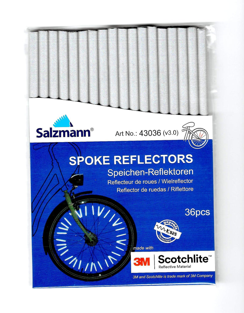 Salzmann 3M Spoke Reflectors, Made with 3M Scotchlite, Patented Spoke reflectors for Bikes (36 Pieces) (36 Pieces) - LeoForward Australia