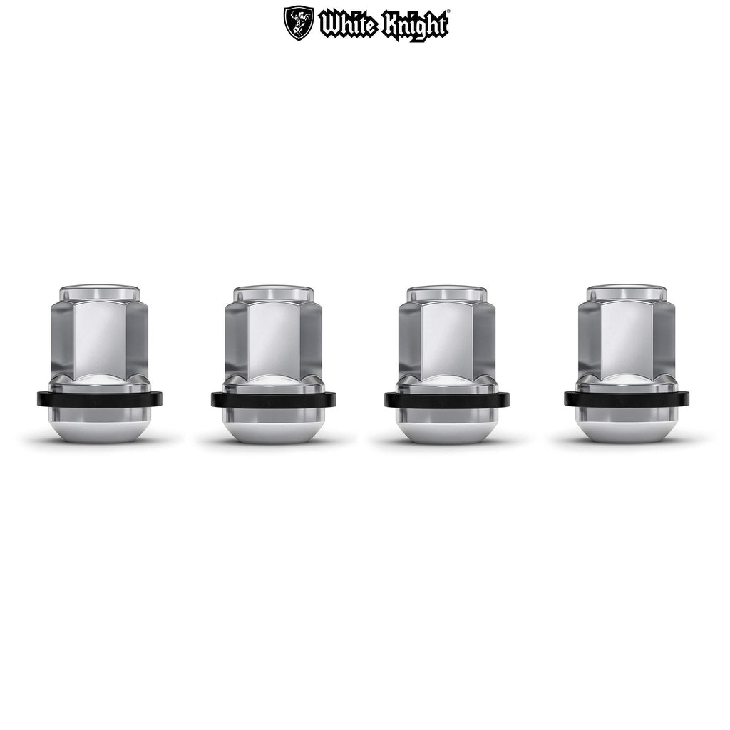 White Knight 1907WR Chrome M12x1.50 Honda Civic OEM Factory Style Lug Nut with Washer, 4 Pack - LeoForward Australia