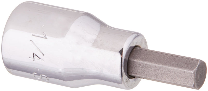 SK Hand Tool 41210 Drive Hex 1/4-Inch Bit Socket, 3/8-Inch, Chrome - LeoForward Australia