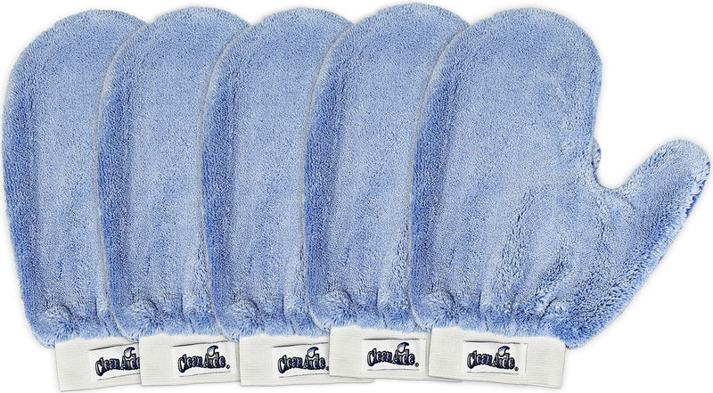  [AUSTRALIA] - CleanAide Microfiber Terry Weave Mitt with Thumb 5 Pack