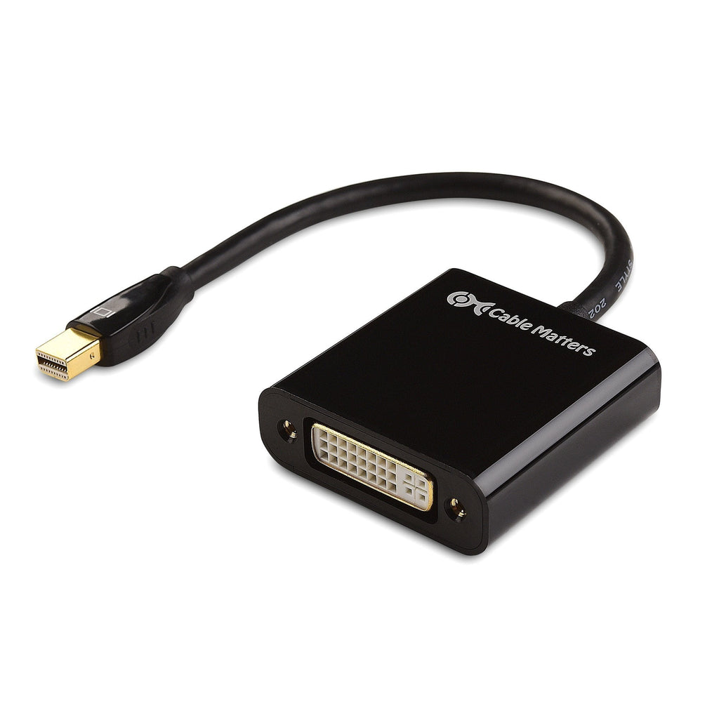  [AUSTRALIA] - Cable Matters Mini DisplayPort to DVI Adapter (Mini DP to DVI) in Black - Thunderbolt and Thunderbolt 2 Port Compatible