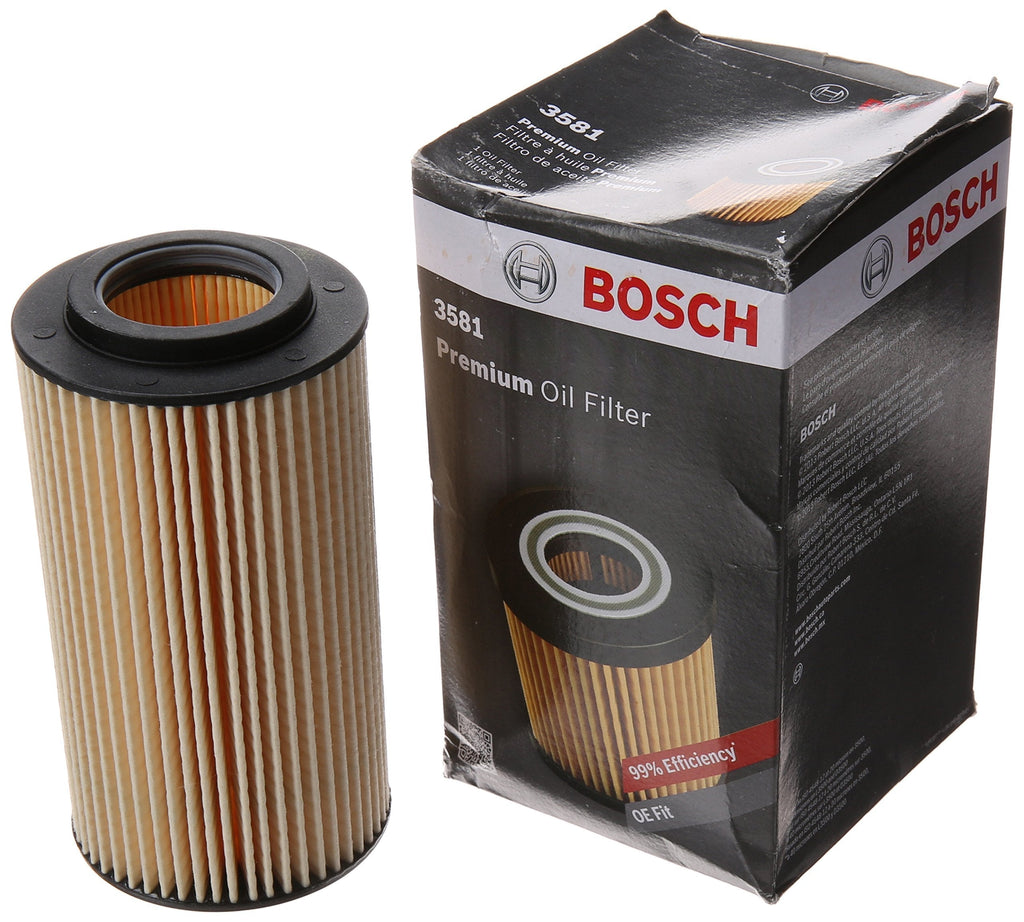 Bosch 3581 Premium FILTECH Oil Filter for Select Audi A3, A4, RS3, TT, Quattro Volkswagen Beetle, Eos, Golf, GTI, Jetta, Passat, Rabbit - LeoForward Australia