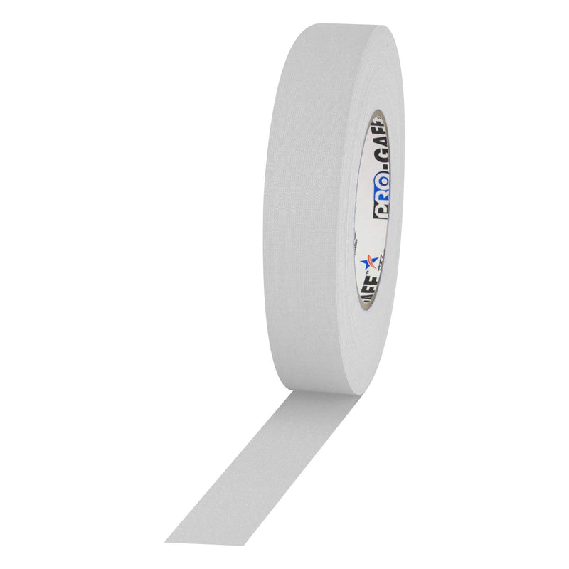 [AUSTRALIA] - 1" Width ProTapes Pro Gaff Premium Matte Cloth Gaffer's Tape With Rubber Adhesive, 11 mils Thick, 55 yds Length, White (Pack of 1)