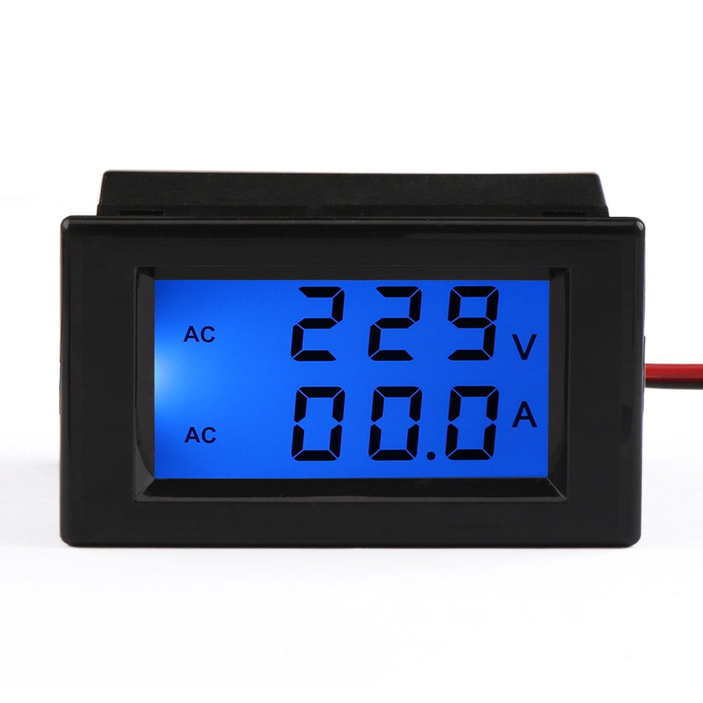  [AUSTRALIA] - DROK 100105 AC 100-300V 100A Digital Voltage Current Multimeter LCD Volt Amp Meter Gauge Panel Tester Voltage Amperage Dual Display Power Monitor