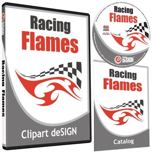  [AUSTRALIA] - Racing Flames Clipart-Vinyl Cutter Plotter Images-Vector Clip Art Graphics CD-ROM