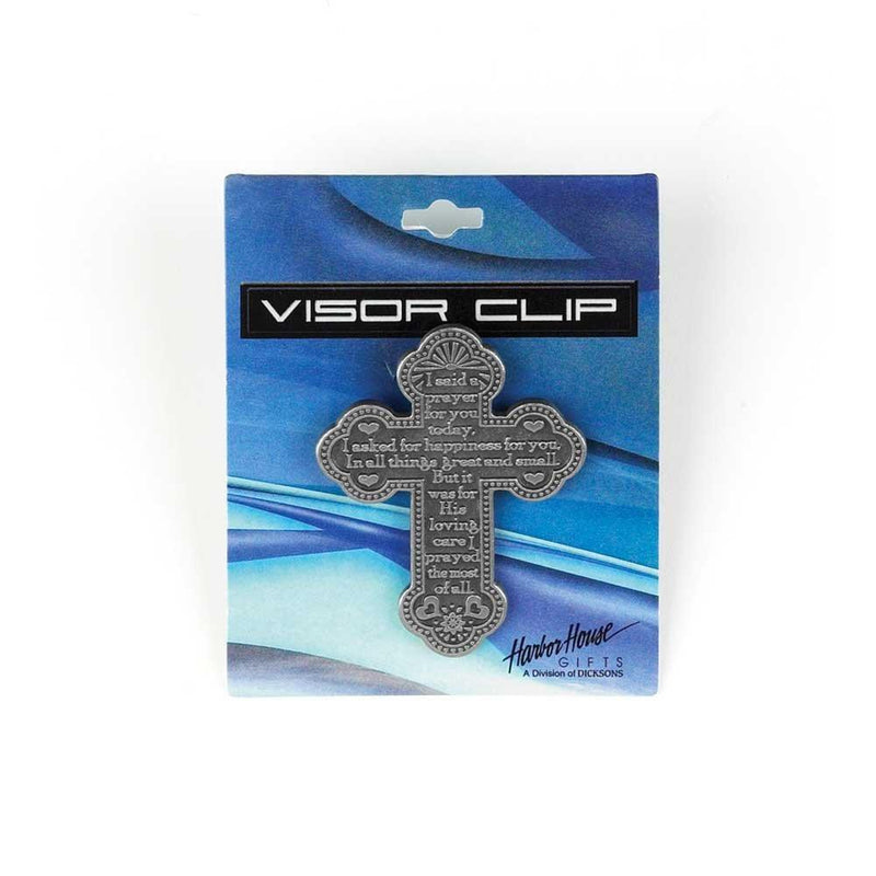  [AUSTRALIA] - Dicksons I Said a Prayer for You Decorative Cross Stamped Metal Visor Clip